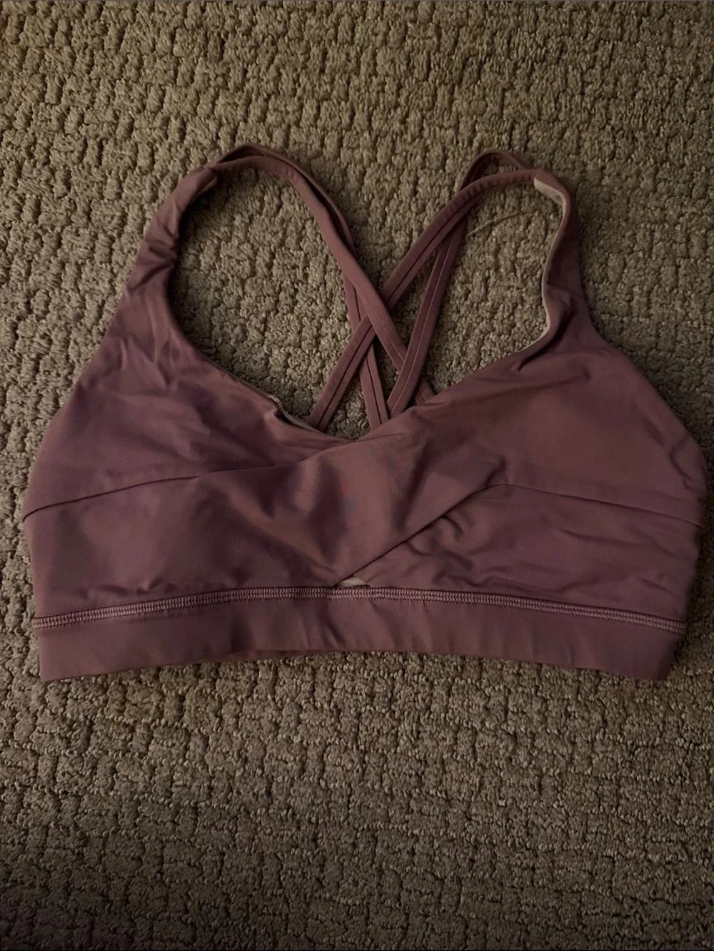 lululemon athletica Dusty Mauve Cross-Strap Sports Bra